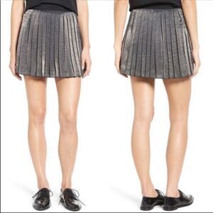 NWT Madewell Women's Pleated Shimmer Mini Cocktail Skirt Party Y2K Size 12